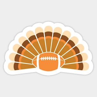 Thanksgiving Football Turkey Sticker